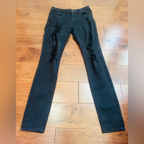 Black size 2 Express skinny jeans mid-rise - Picture 1 of 4
